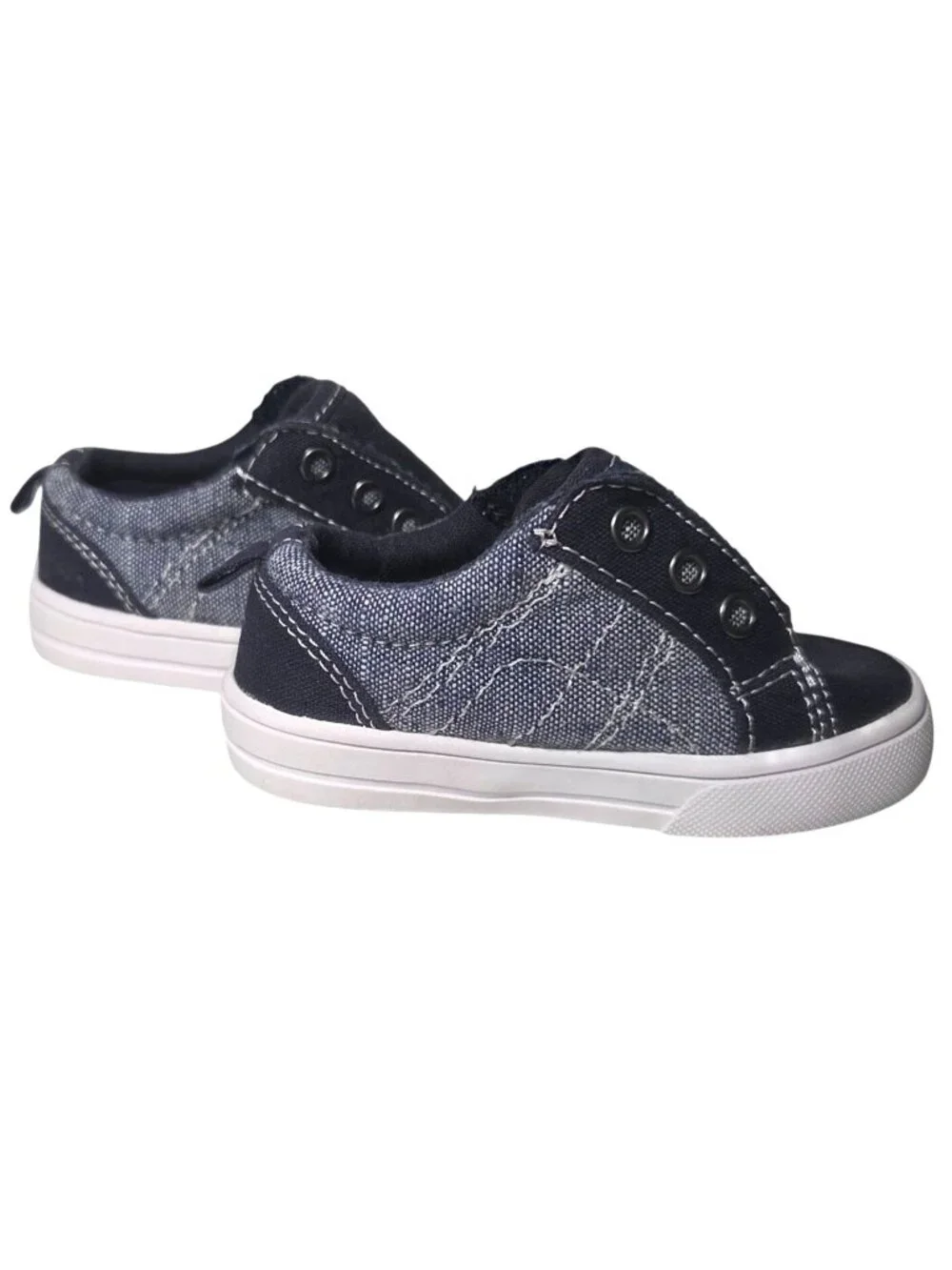 Wonder Nation Infant Baby Boy's Size 3 Black Casual Canvas Sneakers